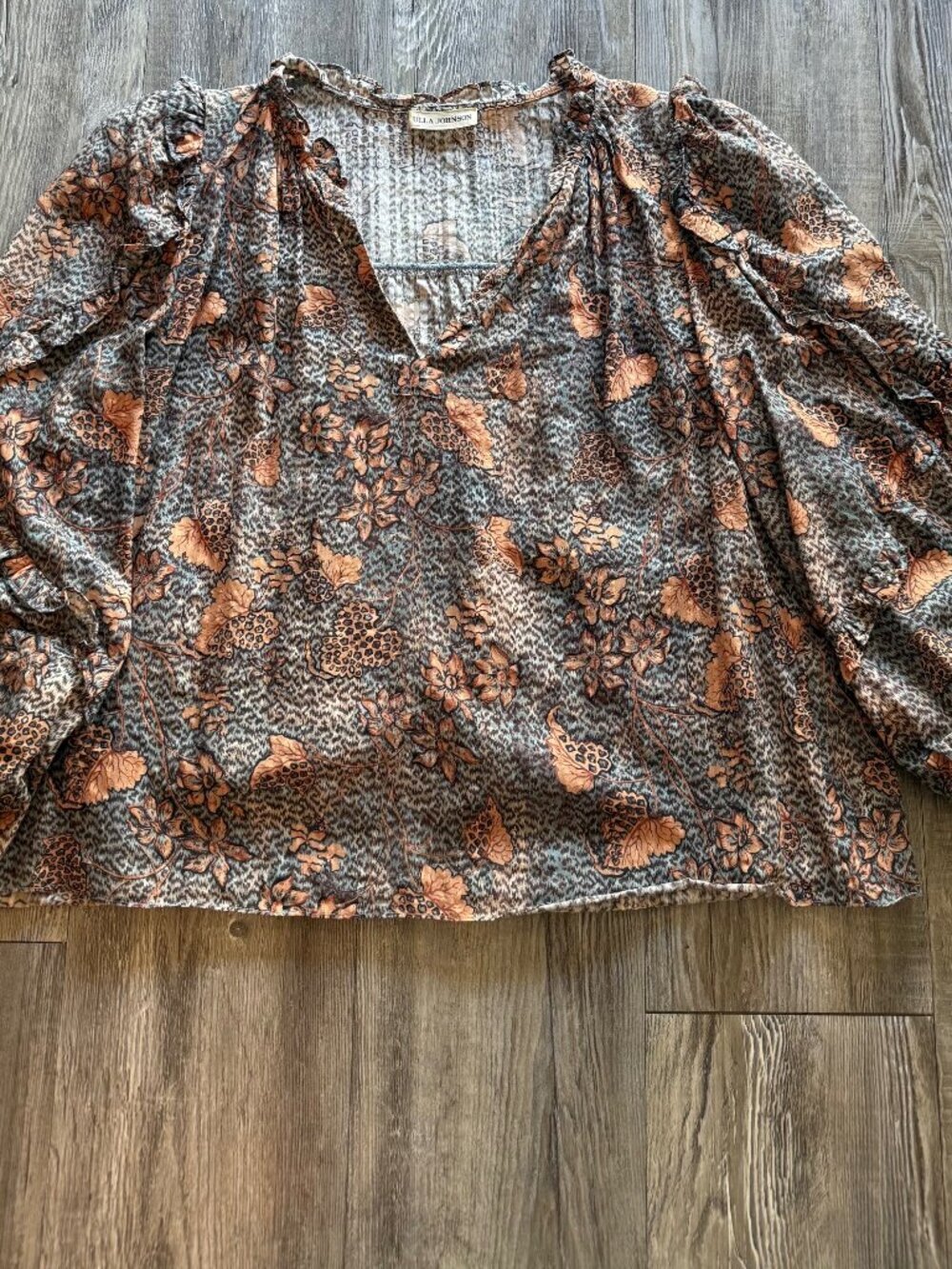 Ulla Johnson Leopard Ruffle Blouse